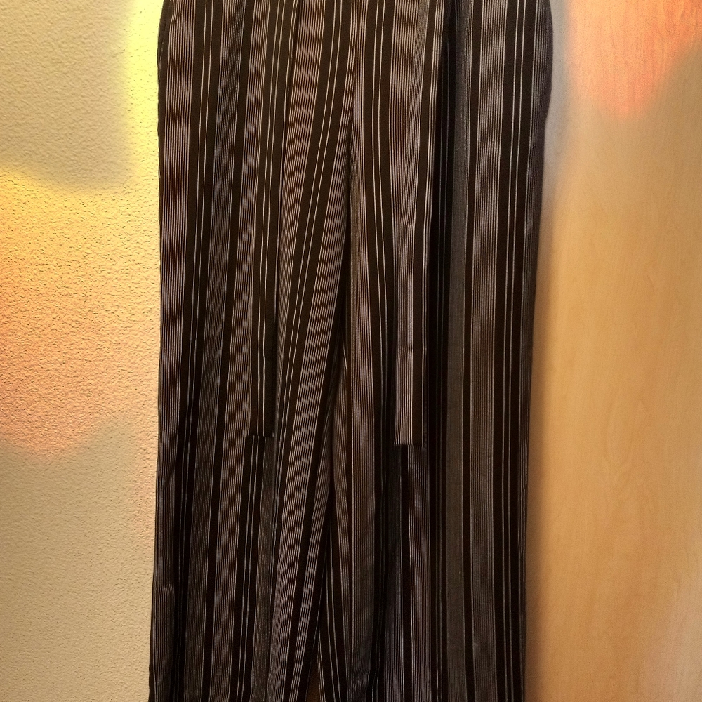 Adrienne Vittadini Black Wide Leg Pants 12
